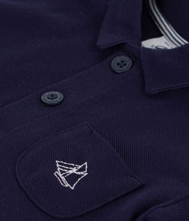 Kort pakje van effen katoen met polokraag voor baby's SOIR