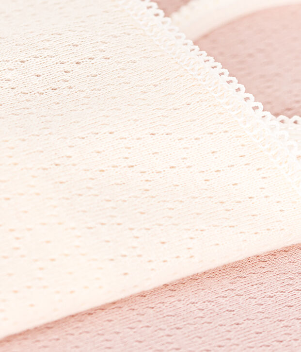 Lot de 2 chemises &agrave; bretelles en coton ajour&eacute; femme multicouleur
