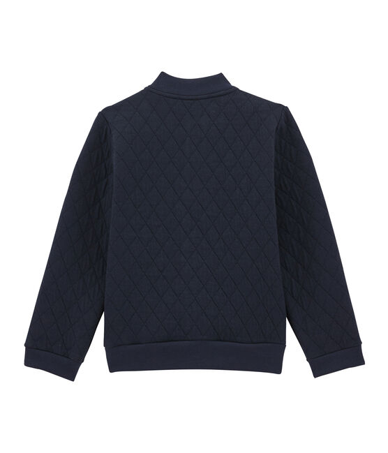 Meisjesvest in doorgestikte tubic blauw SMOKING