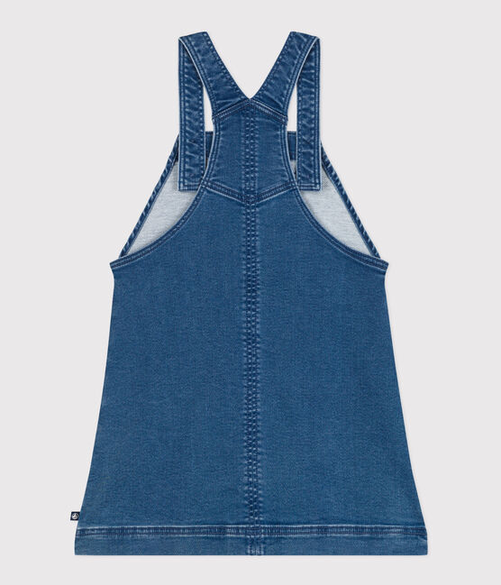 Robe salopette en denim effet molleton enfant fille bleu BLEU DELAVE