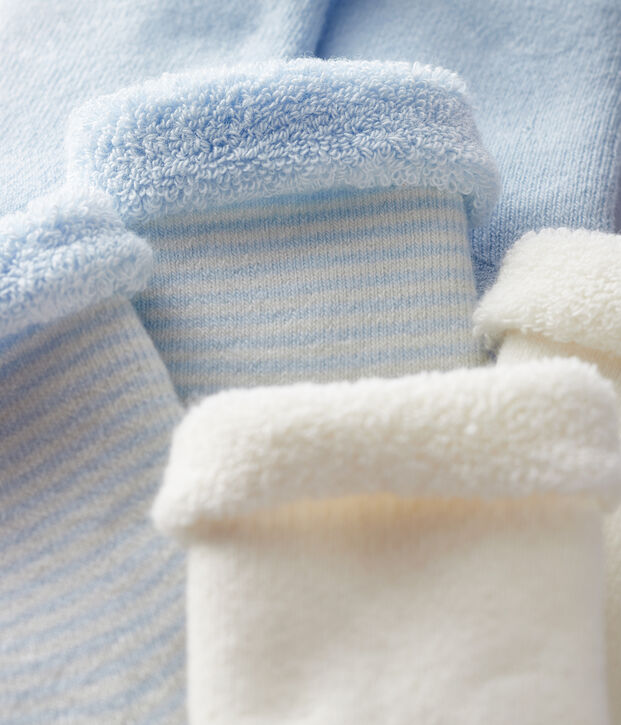 Trio de chaussettes b&eacute;b&eacute; en tricot multicouleur