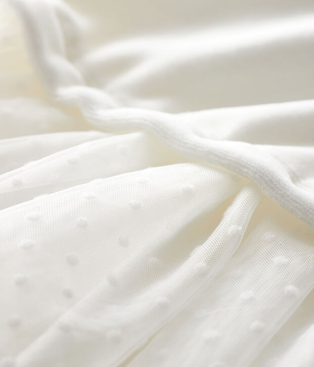 Jurk met lange mouwen babymeisje wit