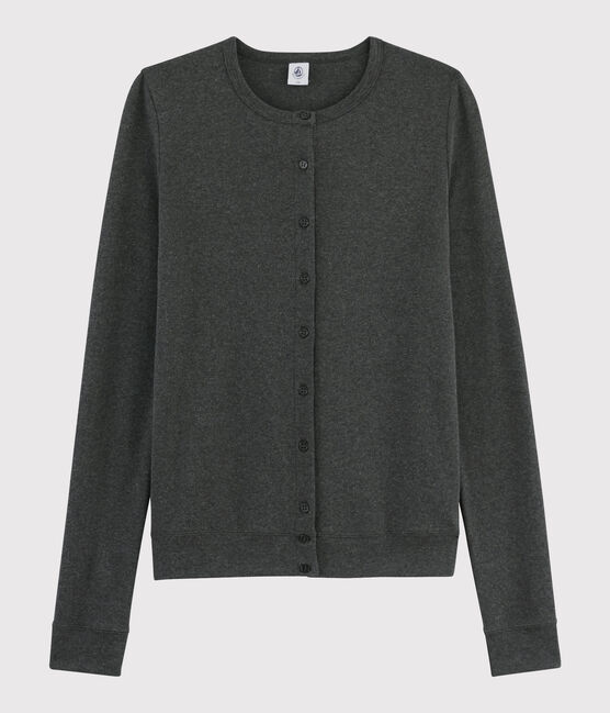 Iconisch katoenen Dames cardigan grijs CITY CHINE
