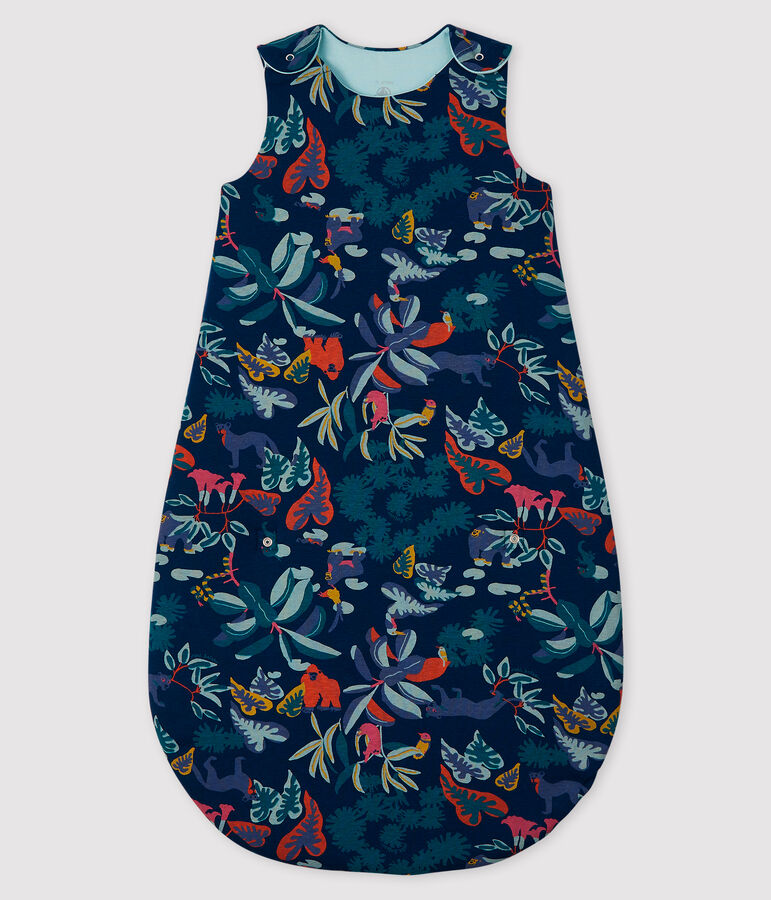 Meeneembare trappelzak voor baby blauw MEDIEVAL/wit MULTICO