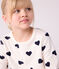 Pyjama enfant en coton éponge imprimé cœurs bleu MILK/ SOIR