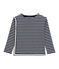 gestreept marinetruitje in zware jersey voor dames blauw SMOKING/beige COQUILLE