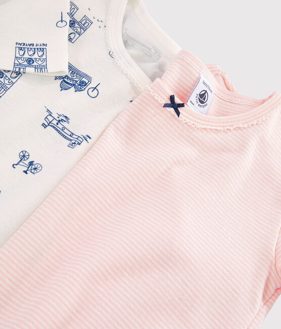 Set van twee T-shirts met korte mouwen voor meisjes met print "Paris" variante 1