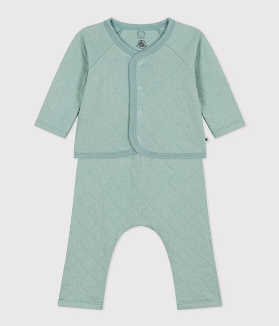 Gewatteerd babysetje in tubic groen PAUL