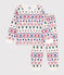 Kinderpyjama van fleece met kerstprint MILK/ MULTICO
