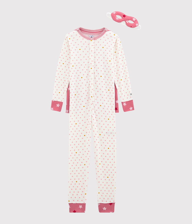 Combinaison longue petite fille blanc MARSHMALLOW/blanc MULTICO