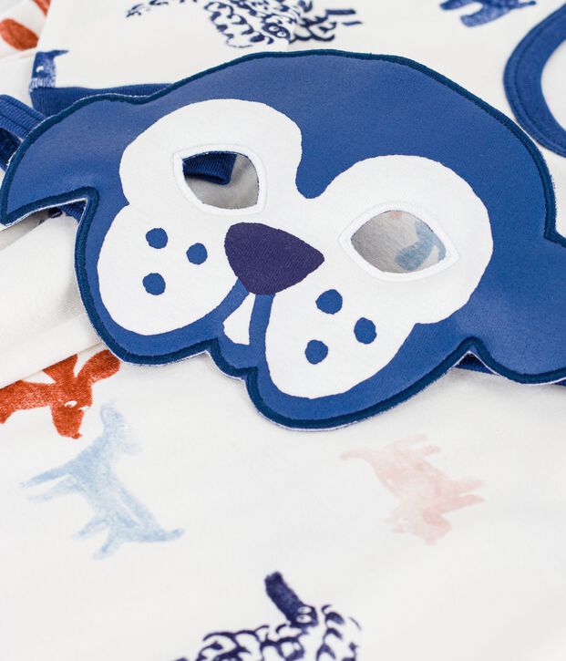 Pyjama d&eacute;guisement enfant en coton imprim&eacute; chiens blanc/multicouleur