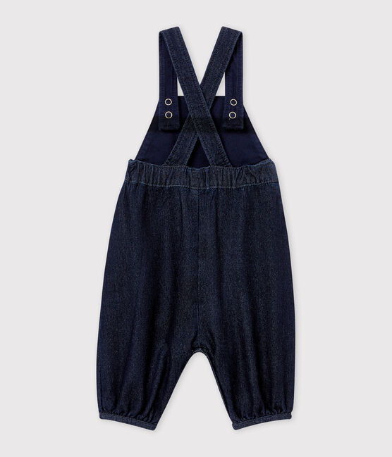 Salopette maille denim bébé fille bleu DENIM BLEU FONCE