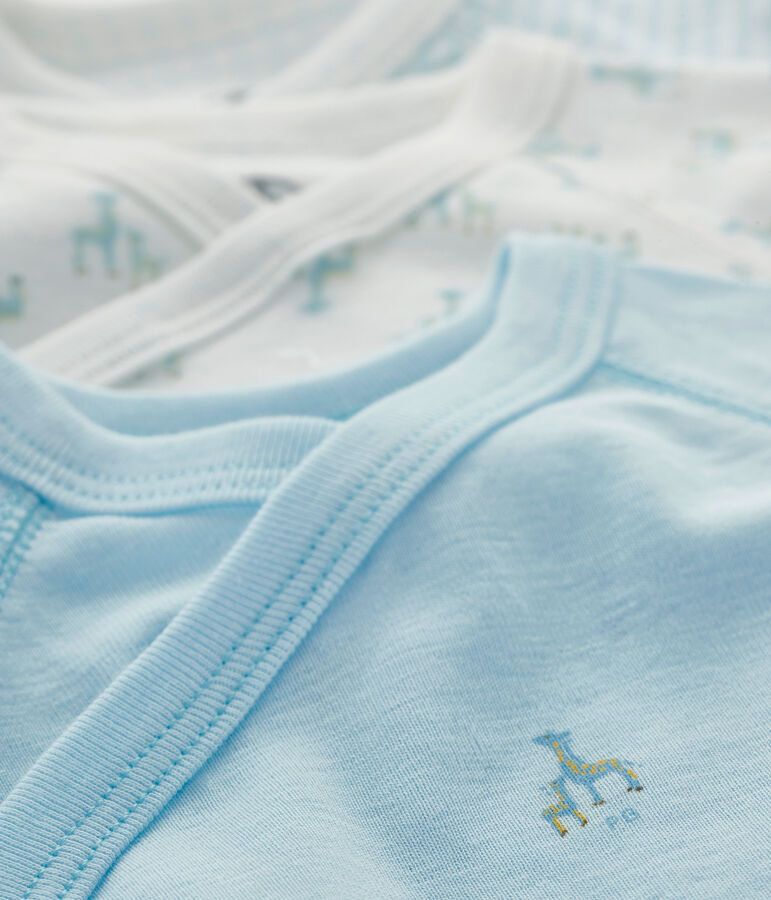 Trio van rompertjes met korte mouwen voor baby's multicouleur