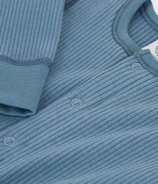 Lang pakje van ribstof voor baby's blauw