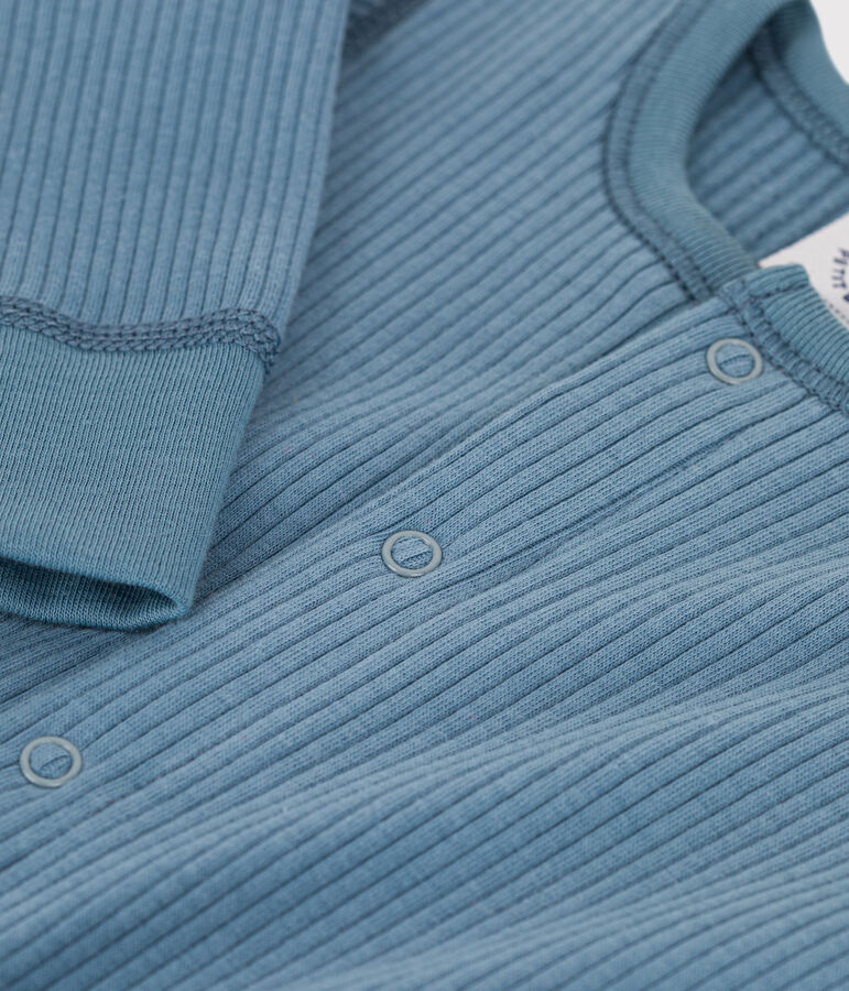 Lang pakje van ribstof voor baby's blauw