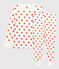 Pyjama imprimé graphique en coton enfant blanc MARSHMALLOW/ SPICY