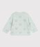 Cardigan b&eacute;b&eacute; en coton &agrave; motifs c&oelig;urs bleu