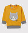 Sweatshirt en molleton bébé. jaune BOUDOR