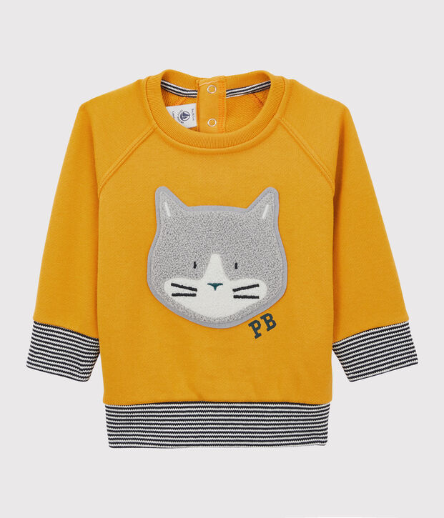 Sweatshirt van molton baby. geel