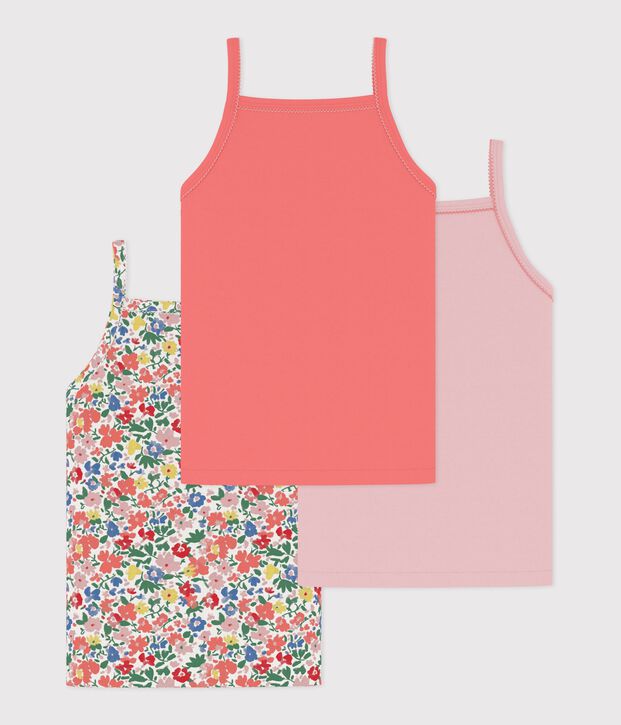 Setje met katoenen hemdjes met bloemenprint voor kinderen multicouleur
