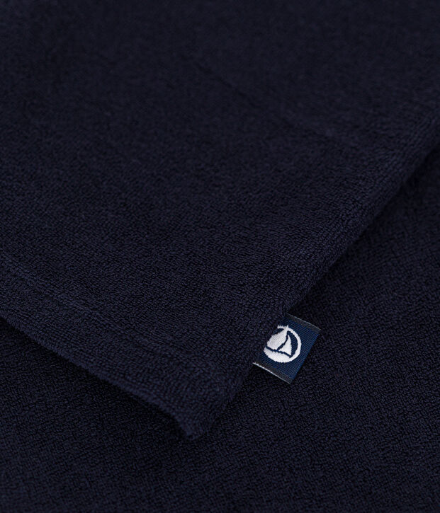 D&eacute;bardeur en coton &eacute;ponge femme bleu marine