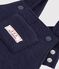 Salopette b&eacute;b&eacute; en coton &eacute;pais &agrave; motifs &eacute;toiles bleu marine