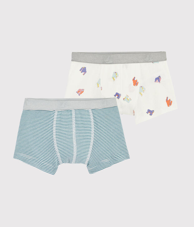Lot de 2 boxers imprim&eacute; singe petit gar&ccedil;on multicouleur