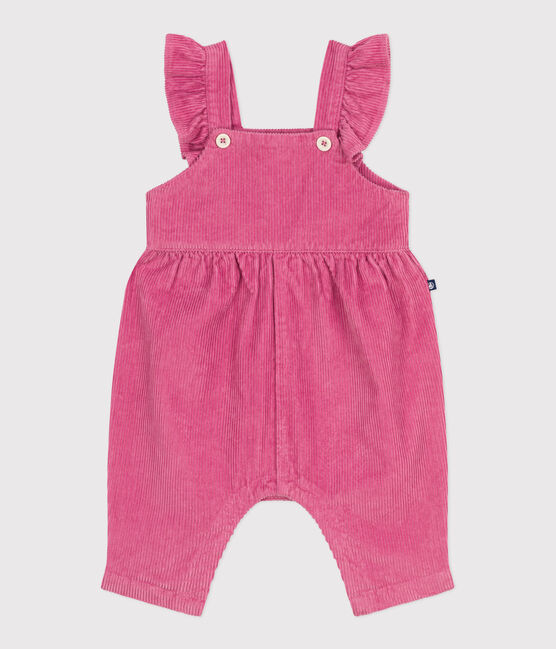 Effen babysalopette van corduroy en ruches en lange pijpen BOUDOIR