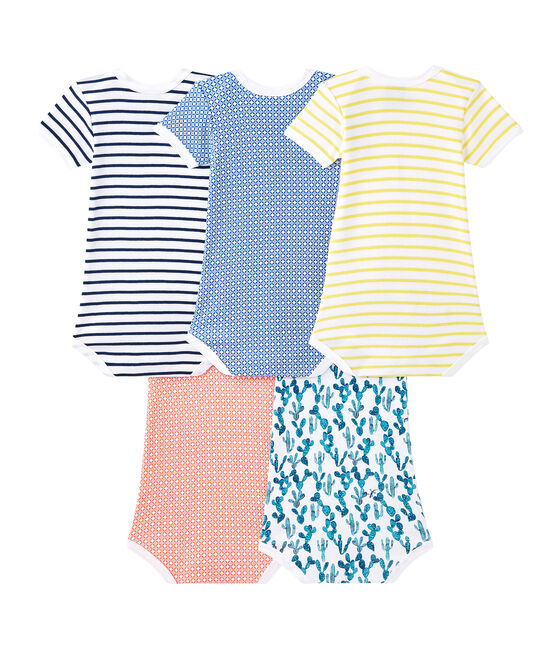 Set van 5 body's met korte mouwen voor babyjongens wit LOT