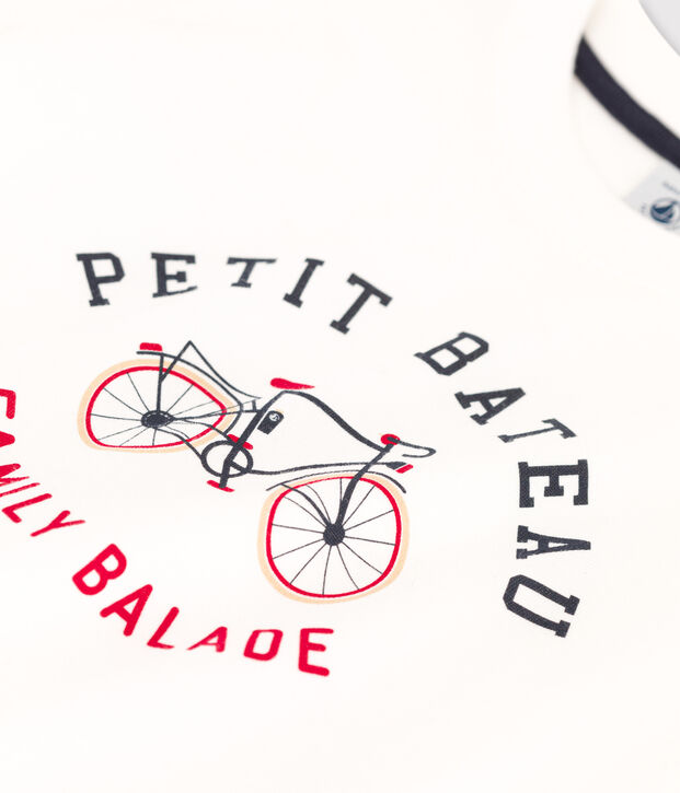 Jongens-T-shirt met lange mouwen wit
