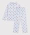 Pyjama boutonn&eacute; enfant en coton &agrave; c&oelig;urs blanc/multicouleur