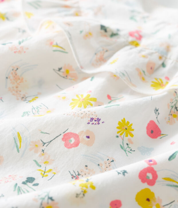 Combicourt imprim&eacute; b&eacute;b&eacute; fille blanc/multicouleur