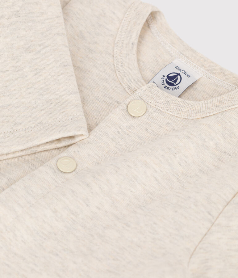 Effen vest in dikke jersey voor baby's beige