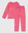 Fluwelen kinderpyjama roze PEONIA