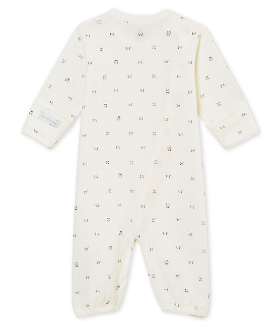Combisac bébé mixte en tubique imprimé blanc MARSHMALLOW/noir NOIR
