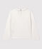 Katoenen meisjes t-shirt met lange mouwen wit MARSHMALLOW