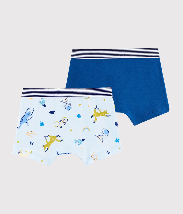 Set van 2 boxershorts voor jongens met dieren en yoga multicouleur