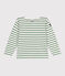 Uniseks katoenen marineshirt met lange mouwen voor kinderen groen MARSHMALLOW/ PALMERAIE