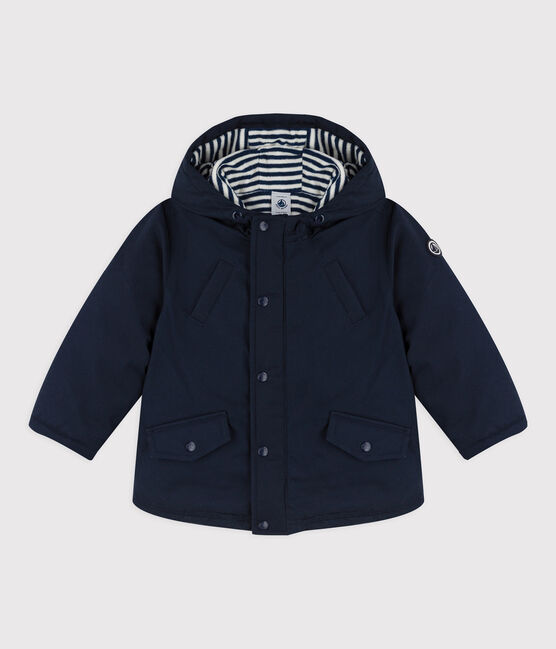 Halflange parka babyjongen blauw SMOKING