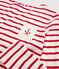 Marine T-shirt meisjes en jongens wit MARSHMALLOW/rood PEPS