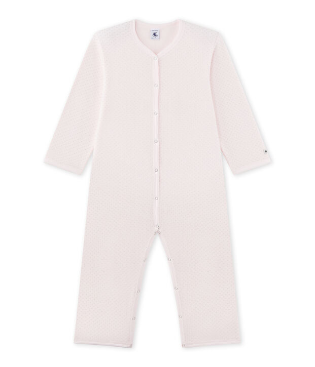Combinaison petite fille rose/gris
