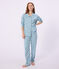 Pyjama boutonné femme en coton imprimé MIMI/ ECUME