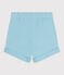 Effen katoenen short voor baby's blauw AQUATIC