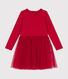 Robe en jersey lourd et tulle enfant fille
