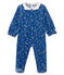 Dors bien bébé fille en velours bleu MAJOR/blanc MARSHMALLOW