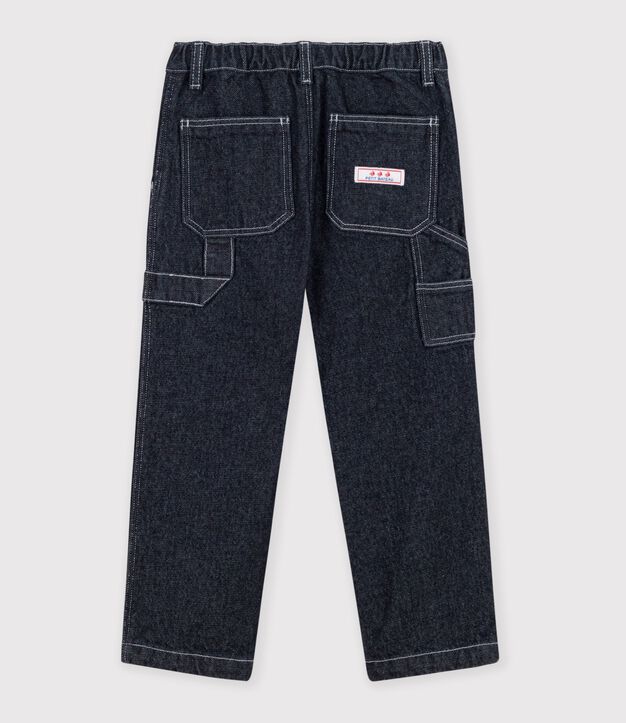 Spijkerbroek in 'carpenter'-snit voor kinderen DENIM BRUT FONCE