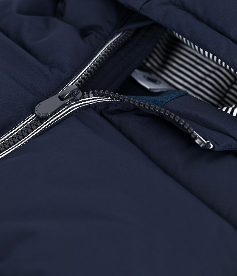 Effen donsjack voor kinderen blauw