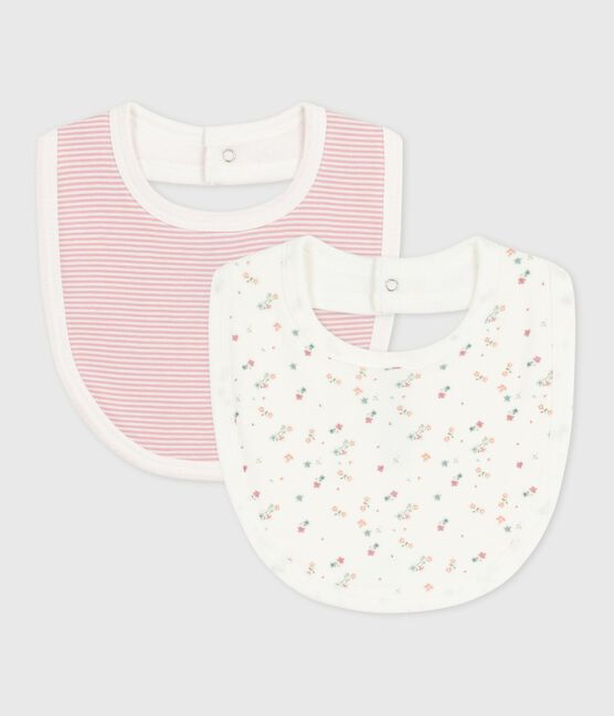 Lot de bavoirs bébé en coton imprimé fleuri variante 1