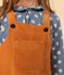 Robe salopette en bouclette velours enfant fille marron ECUREUIL
