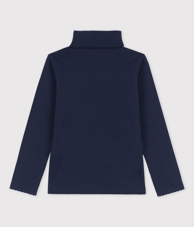 Sous-pull en coton fille bleu